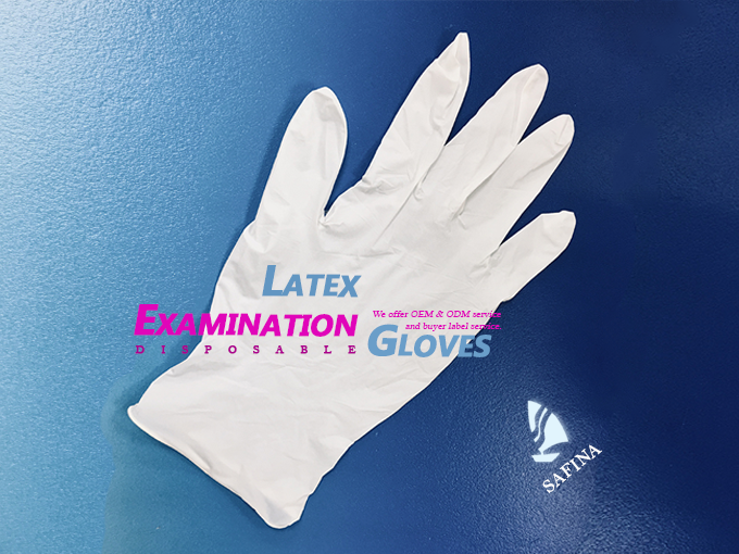 SAFINA GLOVE (GLOVE ASIA) | Dispoable Latex Examination Gloves - white